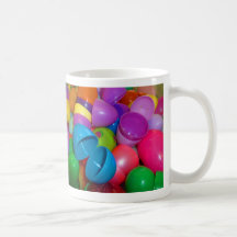 Plastic Easter Eggs Blue One Open Photograph Mugs