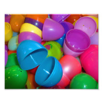 Plastic Easter Eggs Blue One Open Photograph