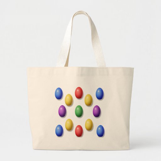 Plastic Easter Eggs Tote Bags