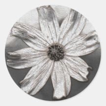 Plastic flower sticker