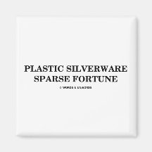 Plastic Silverware Sparse Fortune (Oxymorons) Refrigerator Magnet