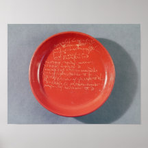 Plat avec le texte celtique, ęr-2ème siècle poster