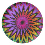 Plat coloré en spirale moderne assiette
