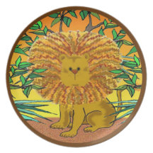 Plat de décorateur de lion assiettes pour soirée