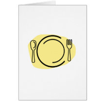Plat de dîner cartes de vœux
