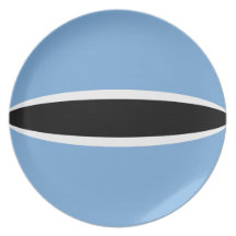 Plat de drapeau du Botswana Fisheye Assiette