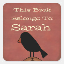 Plat de livre primitif autocollant