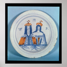 plat Étain-vitré de poterie de terre, Lambeth, c.1 Poster