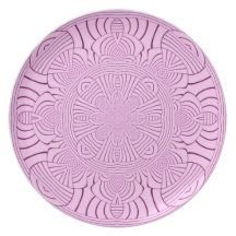 Plat géométrique rose de motif assiettes