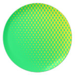 Plat jaune et vert assiettes pour soirée
