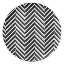 Plat modelé par chevron à la mode assiette