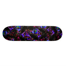Plate-forme colorée de planche à roulettes de rétr
