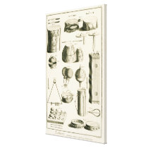Plate II: Ancient and modern percussion instrument canvas prints