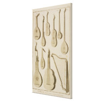 Plate III: Ancient and modern stringed and plucked canvas prints