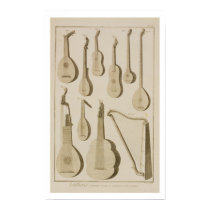 Plate III: Ancient and modern stringed and plucked posters