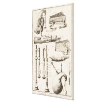 Plate VI: Wind instruments from the Encyclopedia o canvas prints