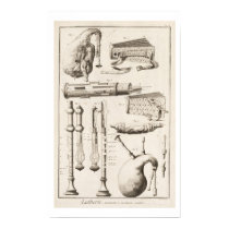 Plate VI: Wind instruments from the Encyclopedia o posters