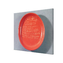 Plate with Celtic text, 1st-2nd century Canvas Prints