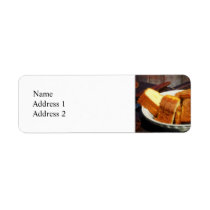 Plate With Sliced Bread and Knives Custom Return Address Labels