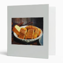 Plate With Sliced Bread and Knives Vinyl Binders