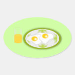 platillo_Vector_Clipart breakfast eggs orangejuice Oval Stickers