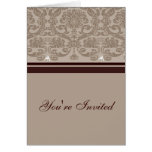 Platinum and Diamond on Brown Card