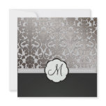 Platinum Damask Wedding Invitations