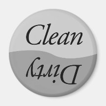 Plats propres ou sales argentés modernes magnets
