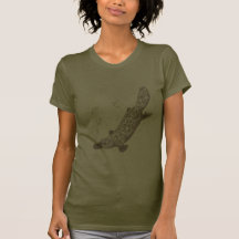 Platypus brown ladies diving t-shirt