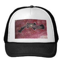 Platypus Dreaming Red by Mundara Koorang Mesh Hats