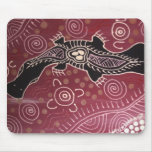 Platypus Dreaming Red by Mundara Koorang Mousepad