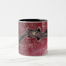 Platypus Dreaming Red by Mundara Koorang Mug