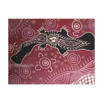 Platypus Dreaming Red by Mundara Koorang Postcard