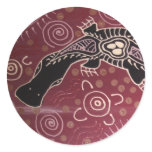 Platypus Dreaming Red by Mundara Koorang Sticker