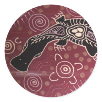 Platypus Dreaming Red by Mundara Koorang Sticker