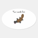 Platypus Oval Stickers