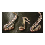 Play a musical note on that Saxaphone photo cards