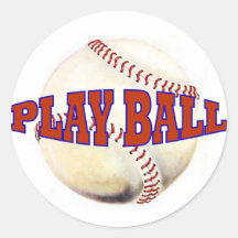 PLAY BALL 2 ROUND STICKER