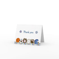 Play Ball Sports Thank You Note Cards