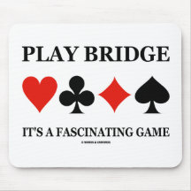 Play Bridge It's A Fascinating Game (Card Suits) Mousepad