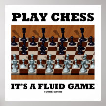 Play Chess It's A Fluid Game (Chess Stereogram) Print