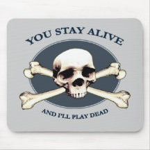 Play Dead Pirate Skull Mousepad
