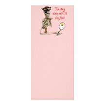 Play Dead Tennis Pirate Customized Rack Card