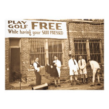 Play Golf Free (While Having Your Suit Pressed) Personalized Invites