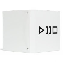 Play pause stop 3 ring binders