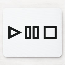 Play pause stop mouse pads