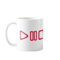Play pause stop coffee mugs