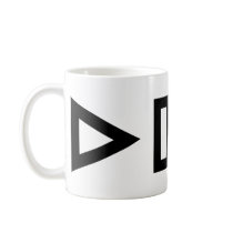 Play pause stop coffee mug
