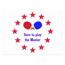 Play the Master Ping Pong Postcards