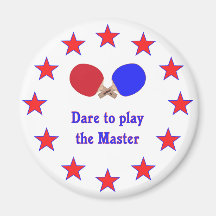 Play the Master Ping Pong Refrigerator Magnet
